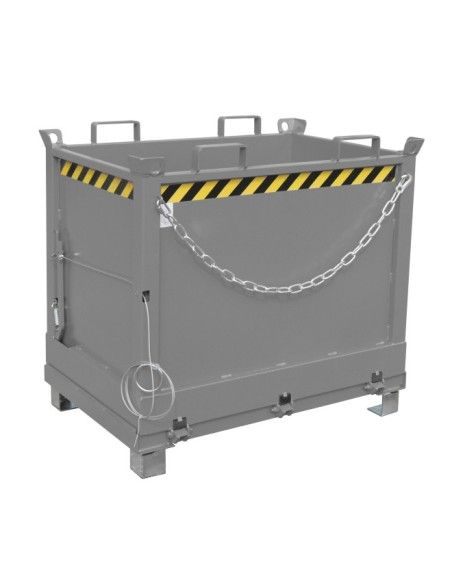 Contenitore Ribaltabile--Contenitore con goccia Base di passaggio, dipinto, topo grigio