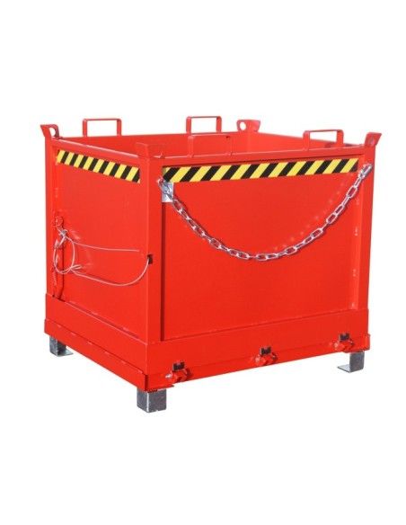 Kippbehälter--Container mit Tropfen Away-Basis, lackiert, Rotes Feuer