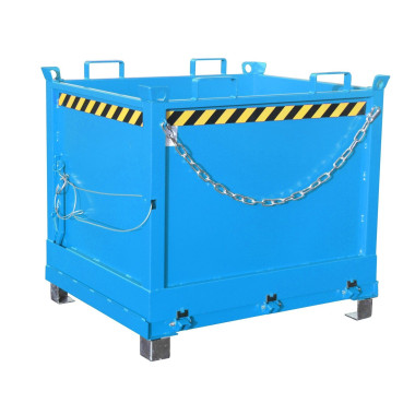 Contenedor con base Drop Away, pintado, azul claro