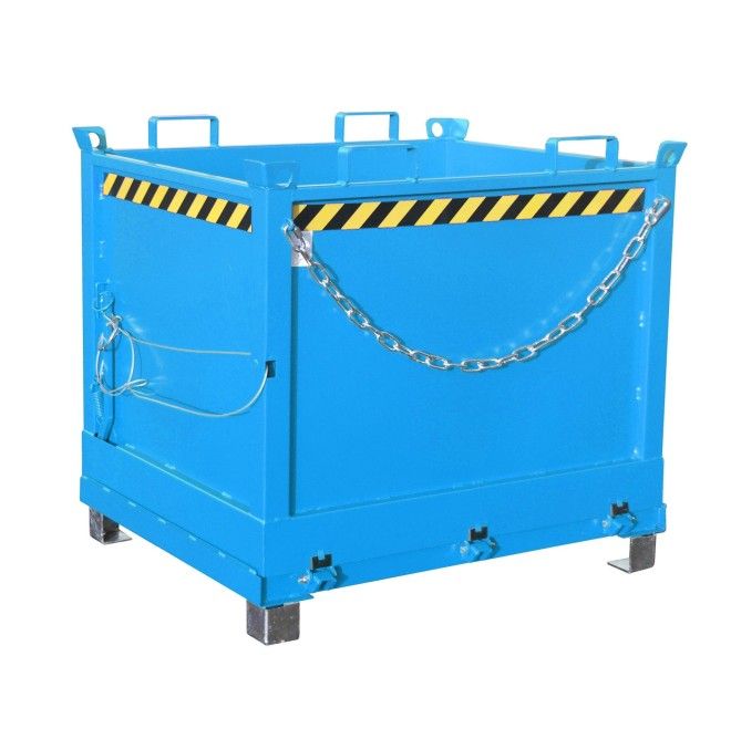 Contenitore Ribaltabile--Contenitore con goccia Base di passaggio, dipinto, azzurro
