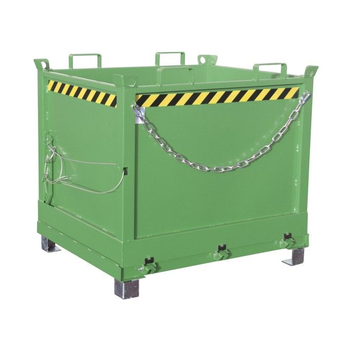 Tilting Container--Container with Drop Away base, painted, green