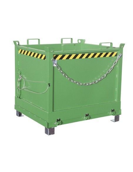Kippbehälter--Container mit Tropfen Away-Basis, lackiert, grün