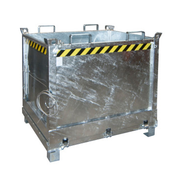 Recipiente Inclinável--Recipiente com gota Base de vias, galvanizado a quente