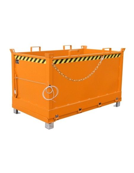 Contenitore Ribaltabile--Contenitore con goccia Base, verniciato, giallo arancio