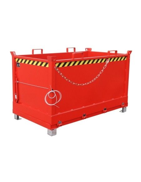 Tolvas--Contenedor con base Drop Away, pintado, Rojo fuego