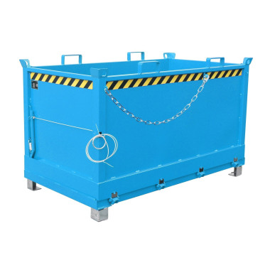Contenitore Ribaltabile--Contenitore con goccia Base di passaggio, dipinto, azzurro