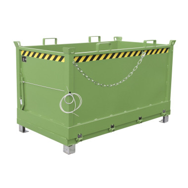 Recipiente Inclinável--Recipiente com Drop Away Base, pintado, verde