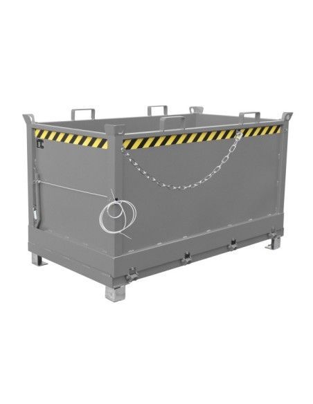 Kippbehälter--Container mit Tropfen Away-Basis, lackiert, graue Maus