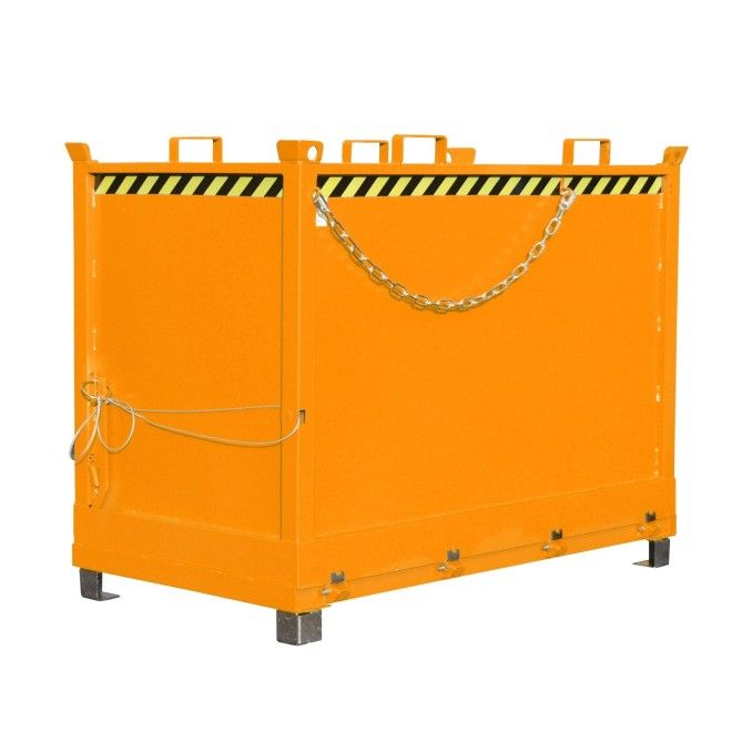 Kippbehälter--Container mit Tropfen Away-Basis, lackiert, Orange gelb