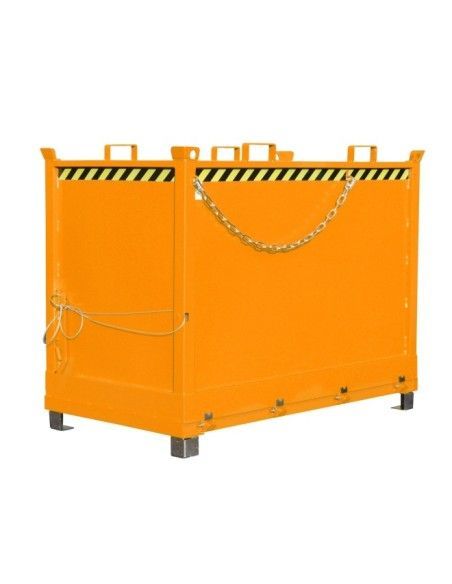 Tilting Container--Container with Drop Away base, painted, Orange yellow