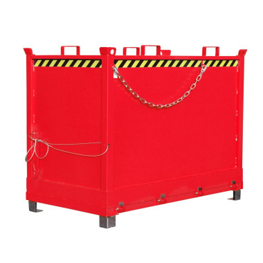 Recipiente Inclinável--Recipiente com gota Fora base, pintado, fogo vermelho
