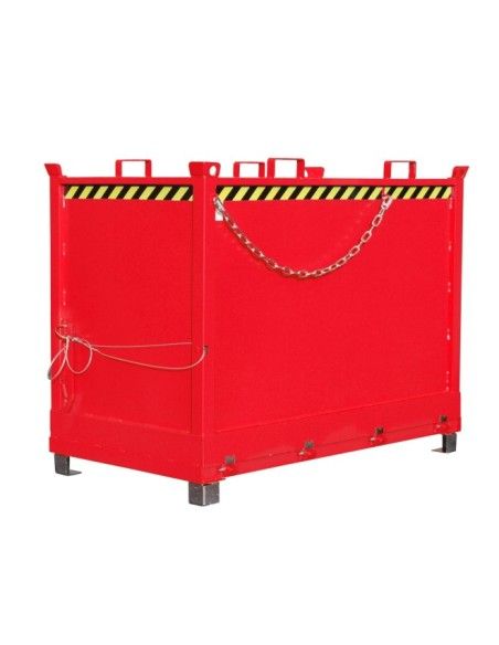 Kippbehälter--Container mit Tropfen Away-Basis, lackiert, Rotes Feuer