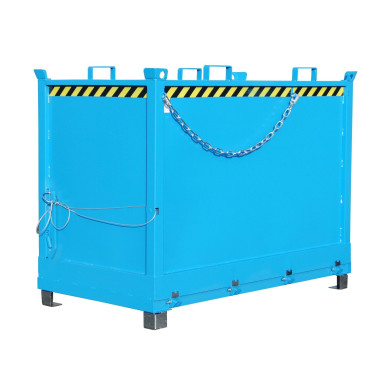 Tilting Container--Container with Drop Away base, painted, light blue