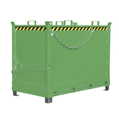 Recipiente Inclinável--Recipiente com Drop Away Base, pintado, verde