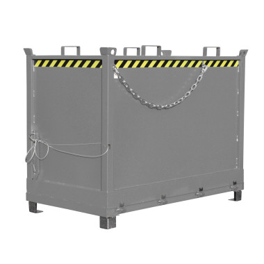 Contenedor con base Drop Away, pintado, gris ratón