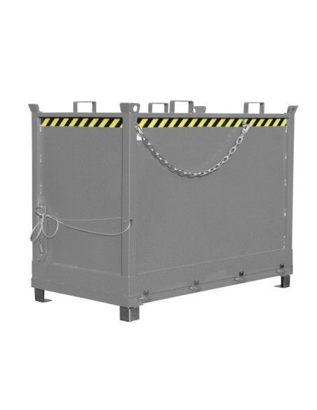 Contenedor con base Drop Away, pintado, gris ratón