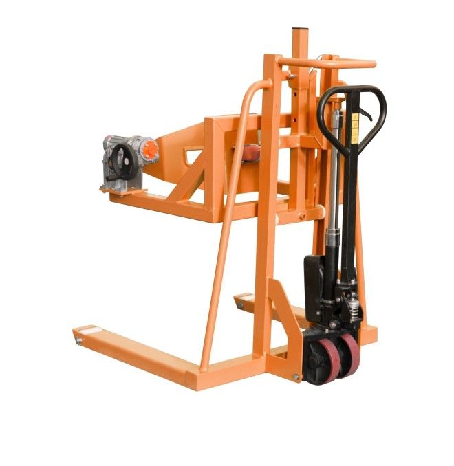 Special stackers-Tymbia-stacker Elevator drum rotator with controlled 300kg emptying