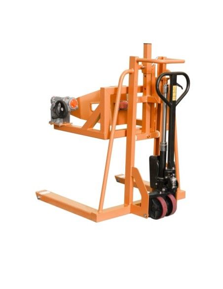 Special stackers-Tymbia-stacker Elevator drum rotator with controlled 300kg emptying