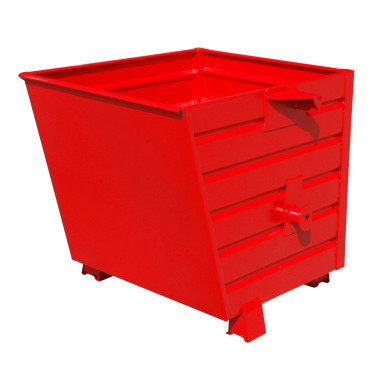 Recipiente Inclinável--pillável, pintado, fogo vermelho