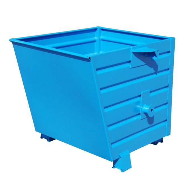 Recipiente Inclinável-- empilhável, pintado, azul claro