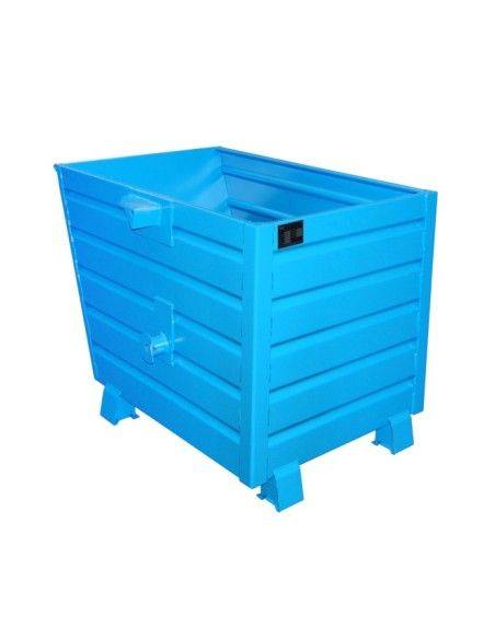 Tolvas--Volquete apilable, pintado, azul claro