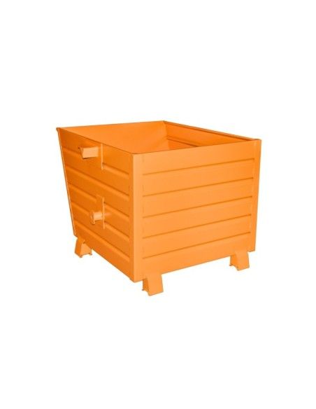 Recipiente Inclinável-- empilhável, pintado, amarelo laranja