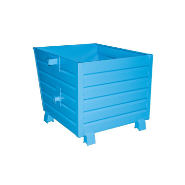Tolvas--Volquete apilable, pintado, azul claro