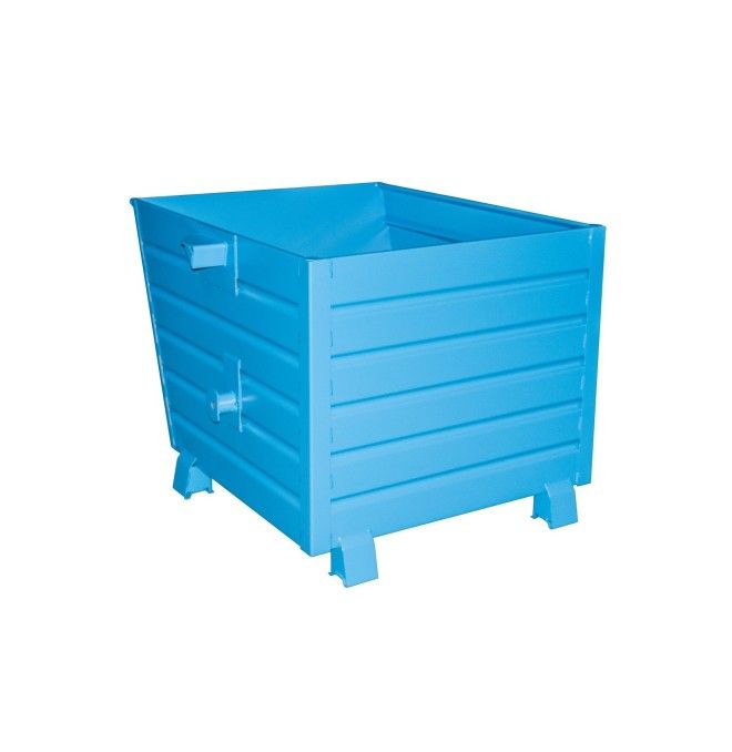 Bacs Basculants-- empilable, peint, bleu clair
