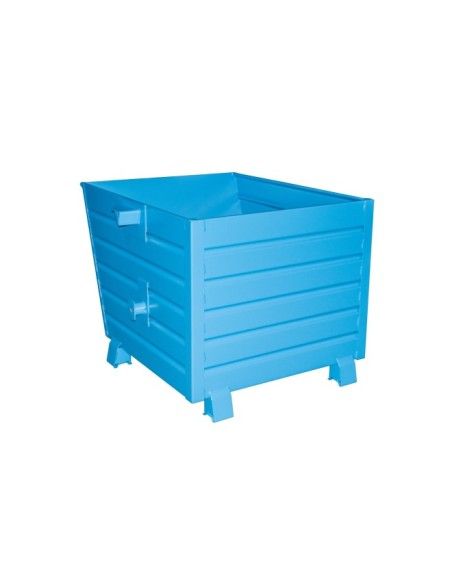 Tolvas--Volquete apilable, pintado, azul claro