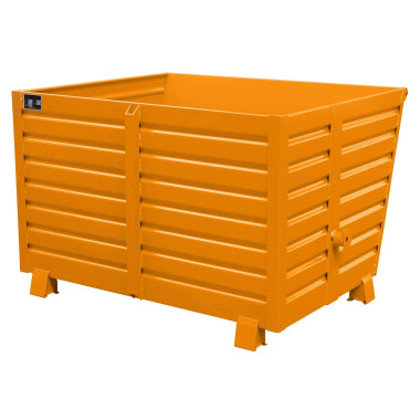 Bacs Basculants--Camion benne empilable, peint, jaune orange