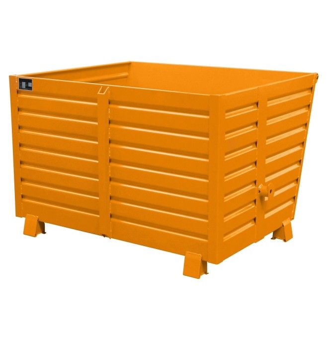 Bacs Basculants--Camion benne empilable, peint, jaune orange