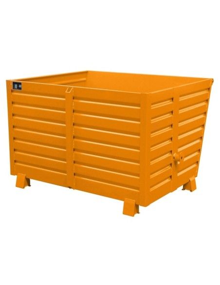 Recipiente Inclinável-- empilhável, pintado, amarelo laranja