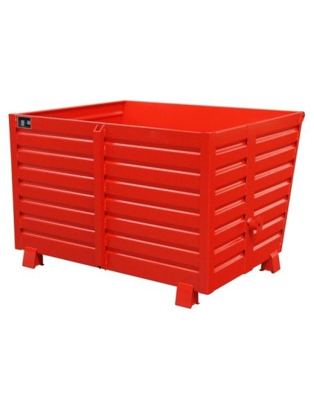 Tolvas--Volquete apilable, pintado, Rojo fuego