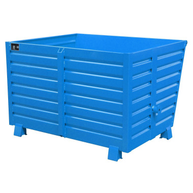 Tolvas--Volquete apilable, pintado, azul claro