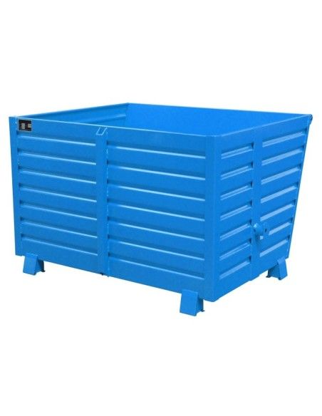 Recipiente Inclinável-- empilhável, pintado, azul claro