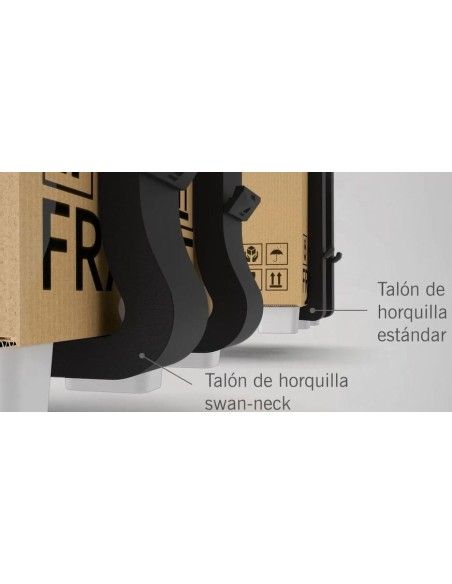 Forks and Accessories-Horquillas with boned heel that does not damage merchandise