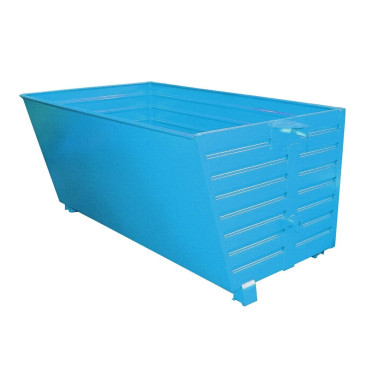 Tilting Container-- stackable, painted, light blue