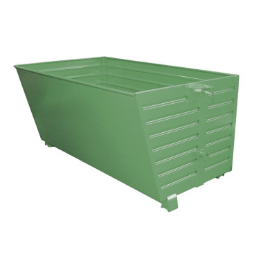 Tilting Container-- stackable, painted, green silk