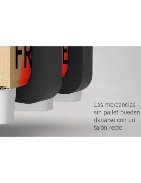 Horquillas y sus accesorios--Horquillas con talón ahuecado que no daña mercancía