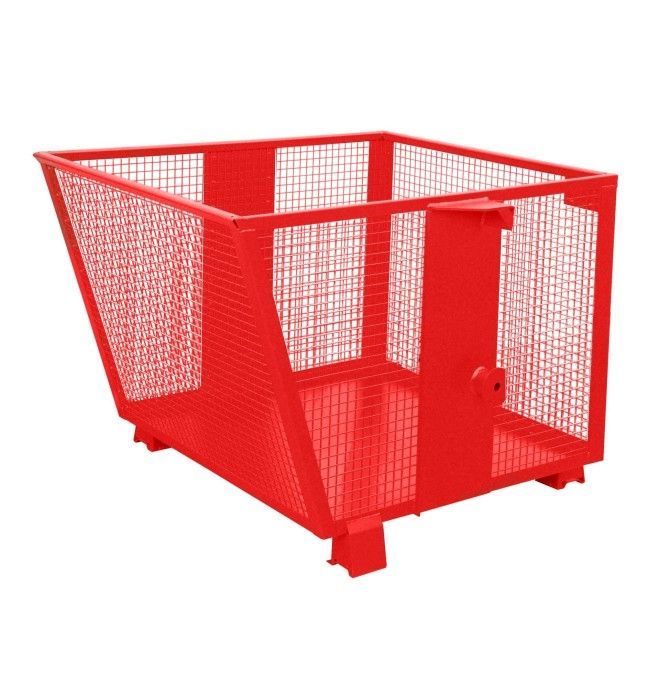 Bacs Basculants--Conteneur jalousie, peint, feu rouge