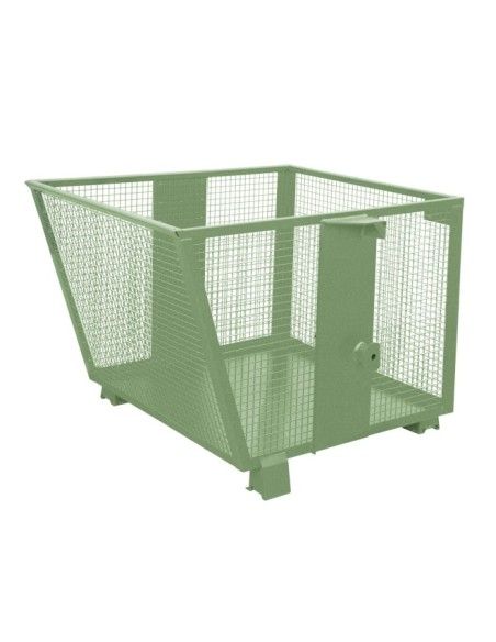 Contenitore Ribaltabile--Contenitore lattice basculante, dipinto, verde