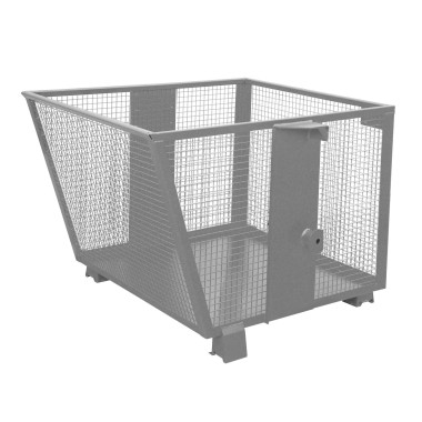 Tilting Container--Container lattice, painted, gray mouse