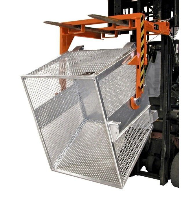 Tilting Container--Recipient sluggish, hot galvanized