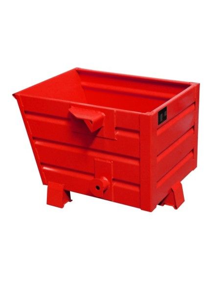 Tilting Container-- stackable chips, painted, Red fire