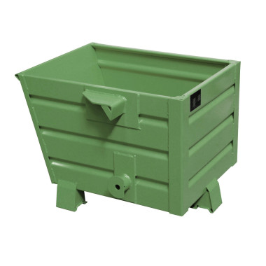 Recipiente Inclinável-- fichas empilháveis, pintado, seda verde