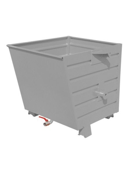 Tilting Container-- stackable chips, painted, gray mouse