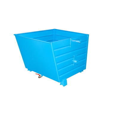 Tilting Container-- stackable chips, painted, light blue