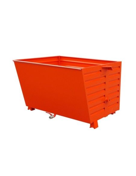 Tolvas--Volquete apilable de virutas, pintado, Rojo fuego