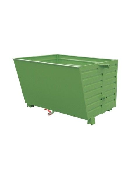 Tilting Container-- stackable chips, painted, green silk
