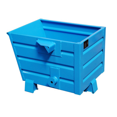 Volquete apilable de virutas, pintado, azul claro